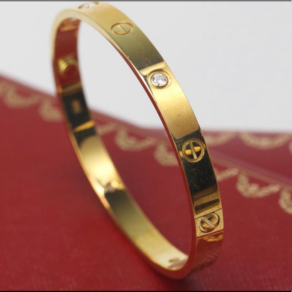 Cartier love bracelet with diamonds